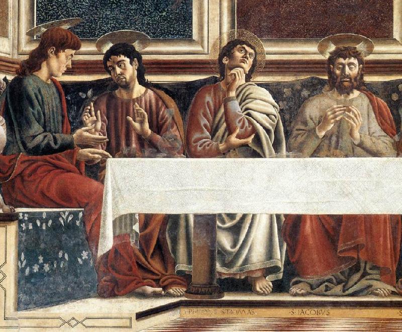 Andrea del Castagno Last Supper (detail)